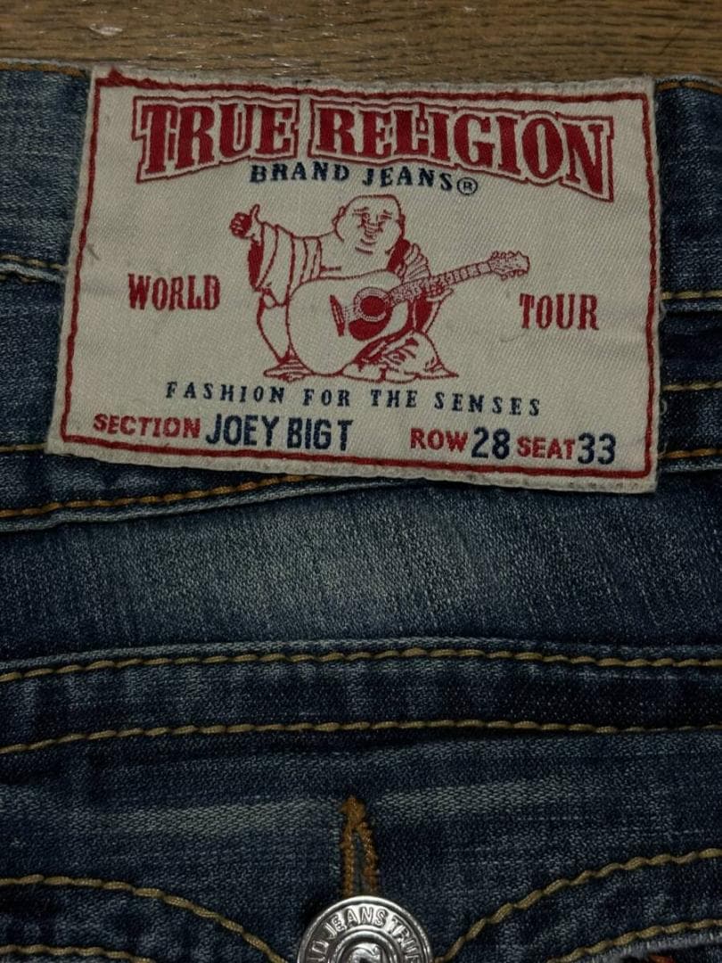 トゥルーレリジョン JOEY BIGT レインボー ダメージ加工 デニムパンツ トゥルーレリジョン JOEY BIGT レインボー ダメージ加工 デニムパンツ