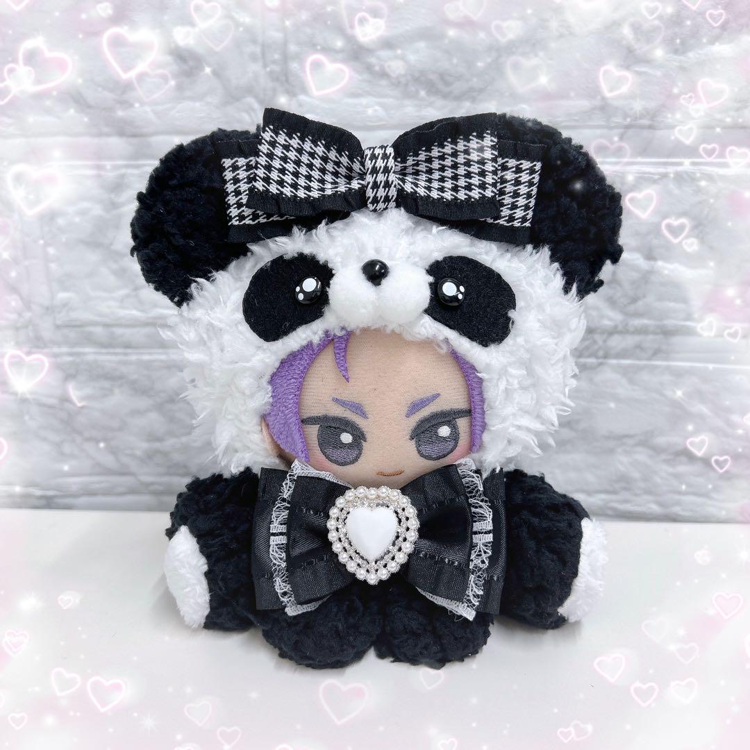 【あすつく】 ぬい服♡おすわり着ぐるみ♡パンダ´○.̫○`バッグチャーム付き クラフト・布製品