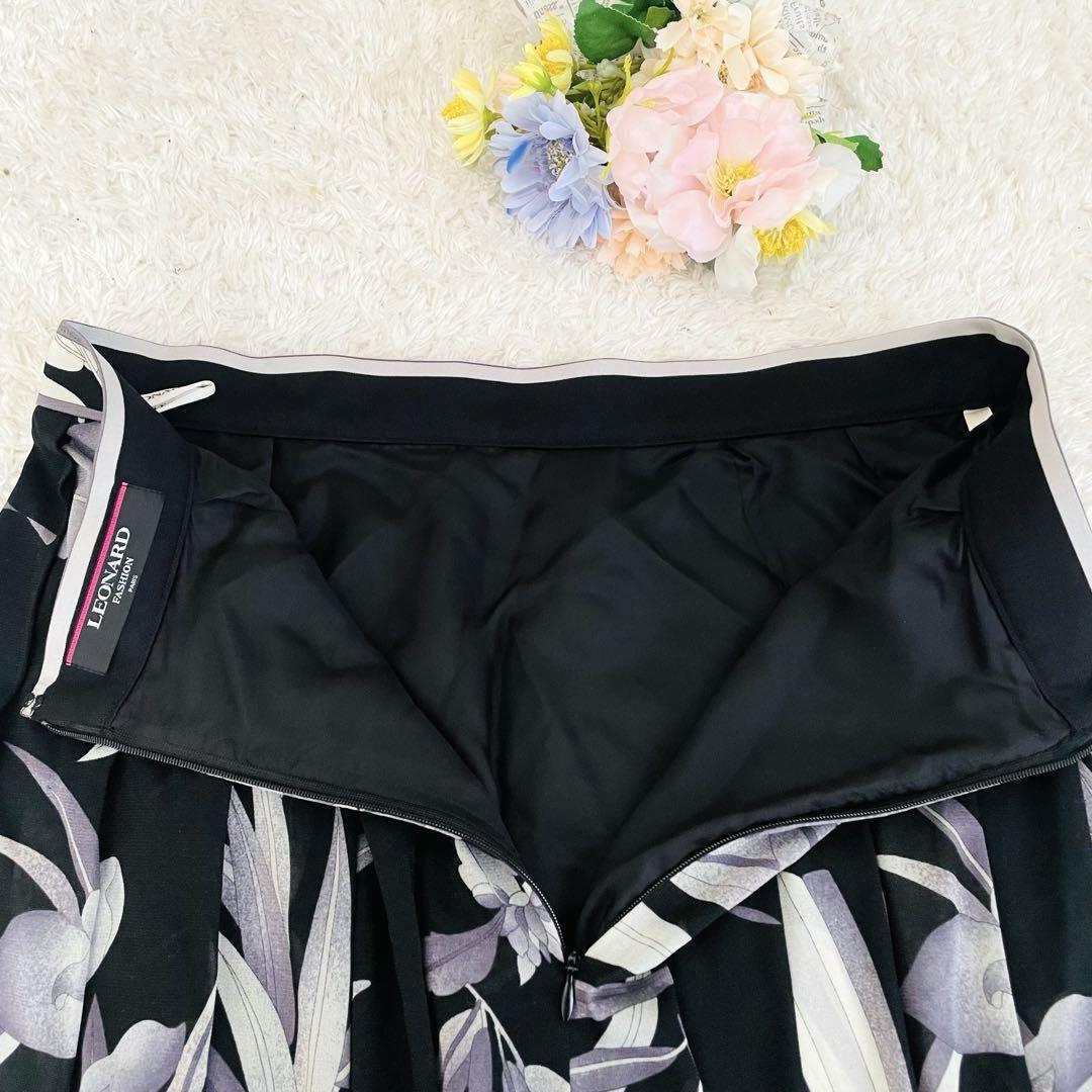 うのにもお得な 大きいサイズ✨レオナール♡花柄プリーツスカート XL トリム スカート