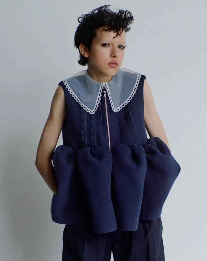 Bibiy ANGIE SLEEVELESS JACKET ネイビー