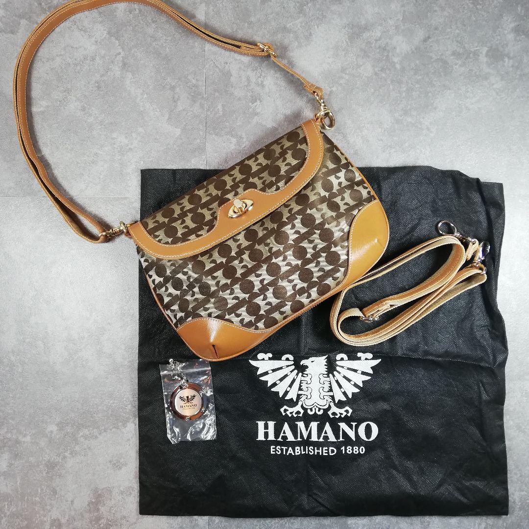 【美品】HAMANO 皇室御用達 ジャガード ワンショルダー バッグ 付属品