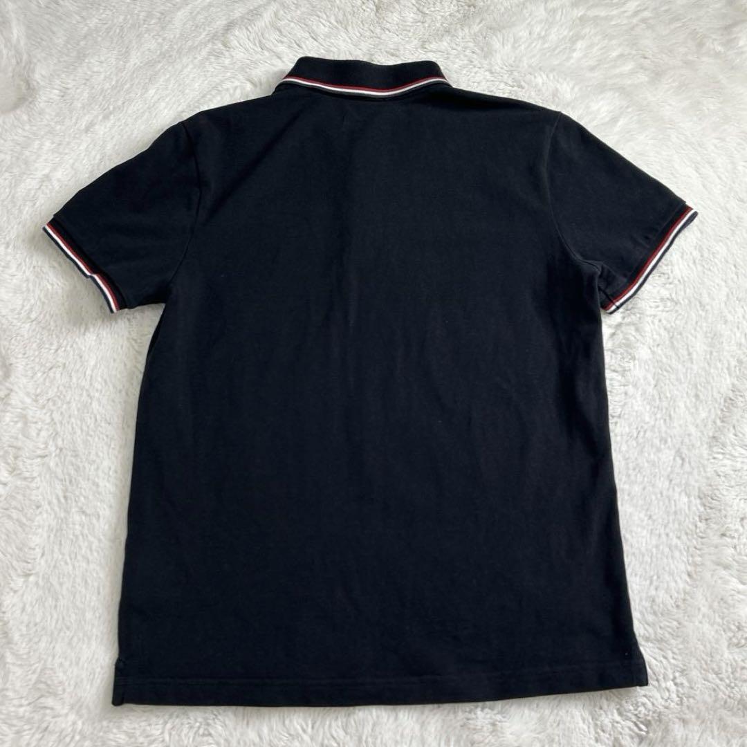 MONCLER /モンクレール /半袖ポロシャツ ワンポイント 黒　M