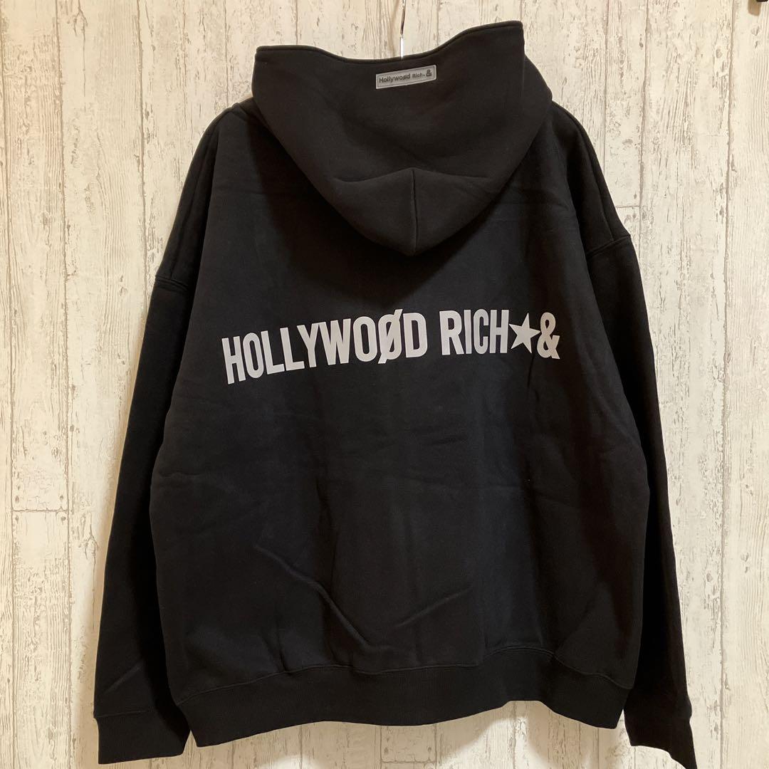 Hollywood Rich.& リフレクタープリント ZIPパーカー