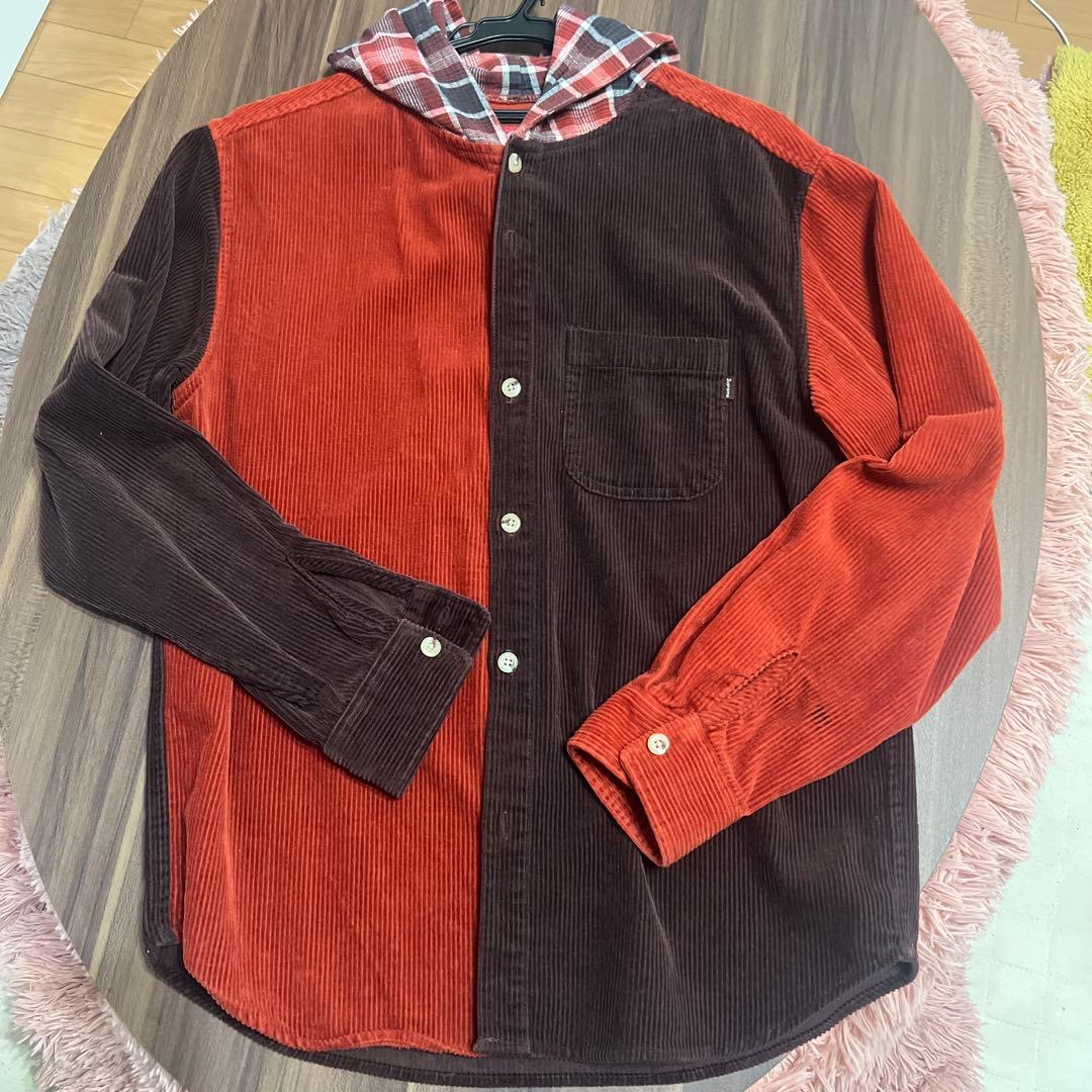 Supreme コーデュロイシャツ フード付き