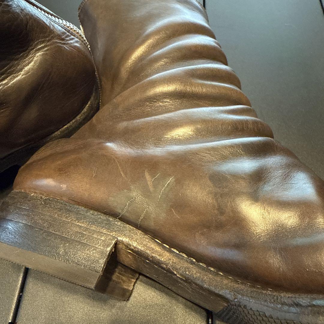 【DOVE】【guidi】ブラウンレザー バックジップ定価207900円