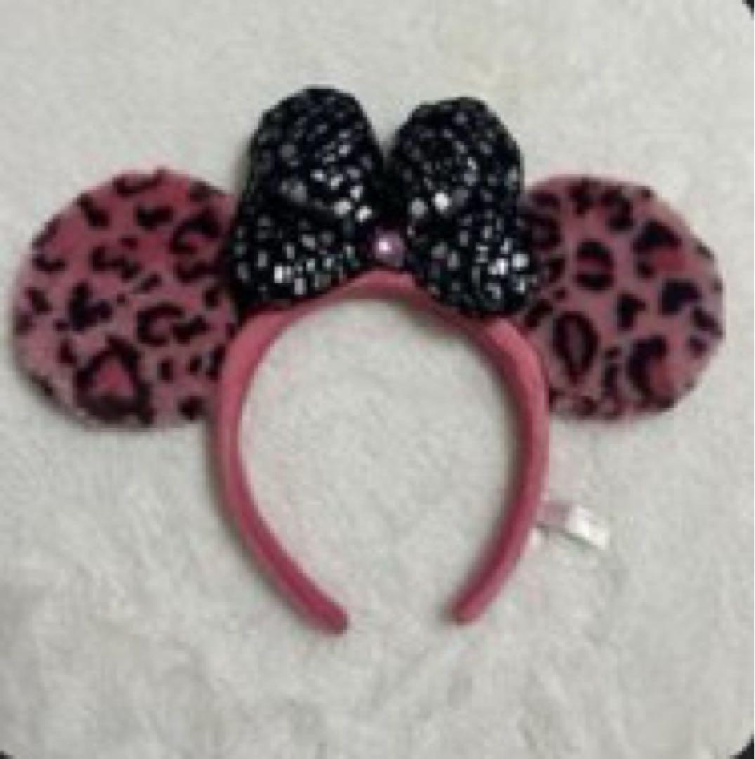 ディズニー ヒョウ柄カチューシャ ピンク
