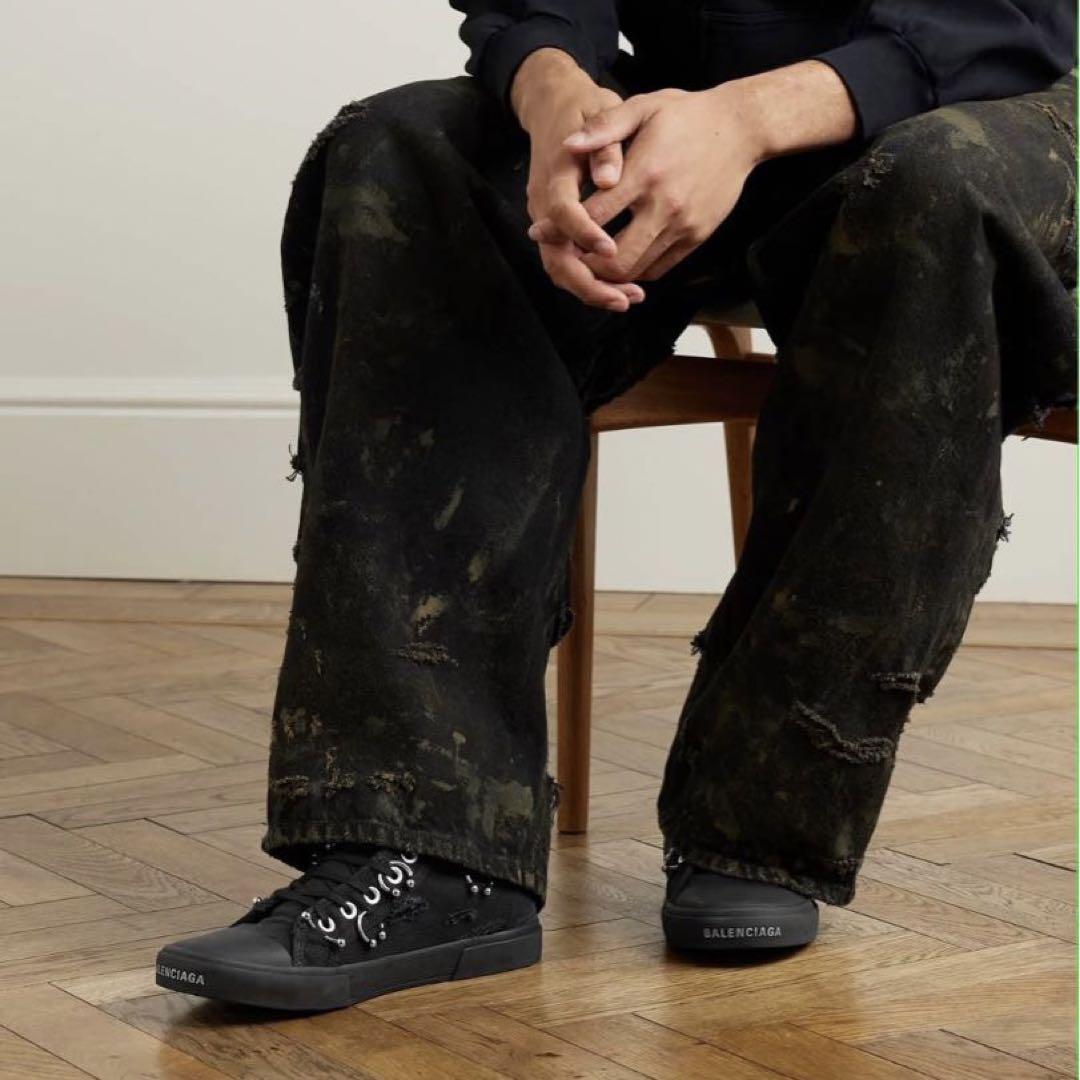 【BALENCIAGA】パリ デストロイ ハイトップ スニーカー☆SALE中 BALENCIAGA、ユーズド加工が印象的な新作スニーカーを発売