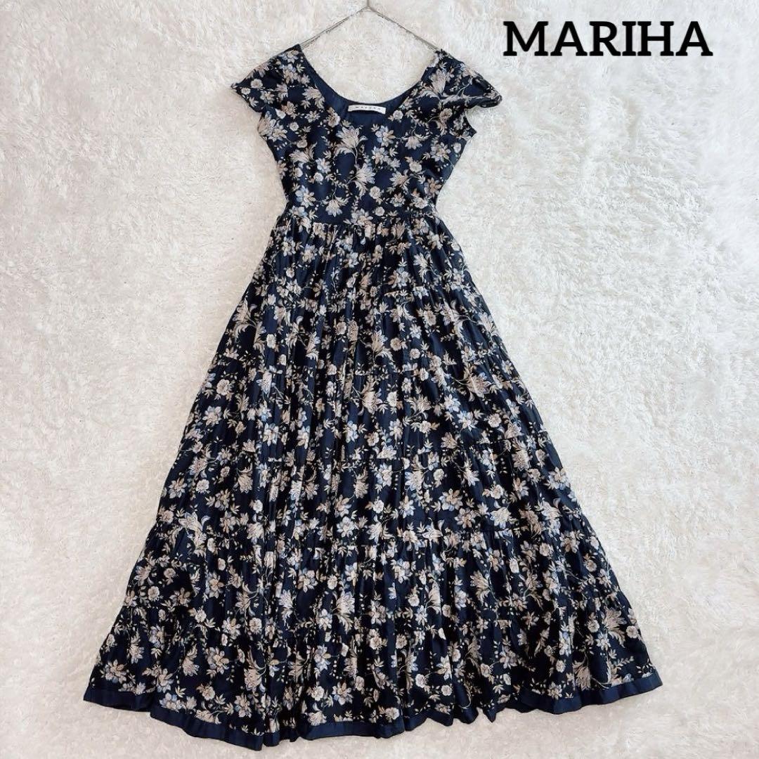 マリハ 草原の虹のドレス ティアードワンピース フレンチ
