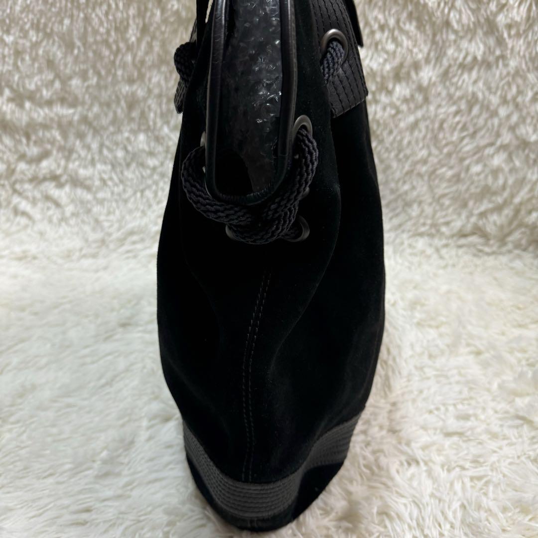 BOTTEGA VENETA ハンドバッグ　スエード　レザー　黒　大容量