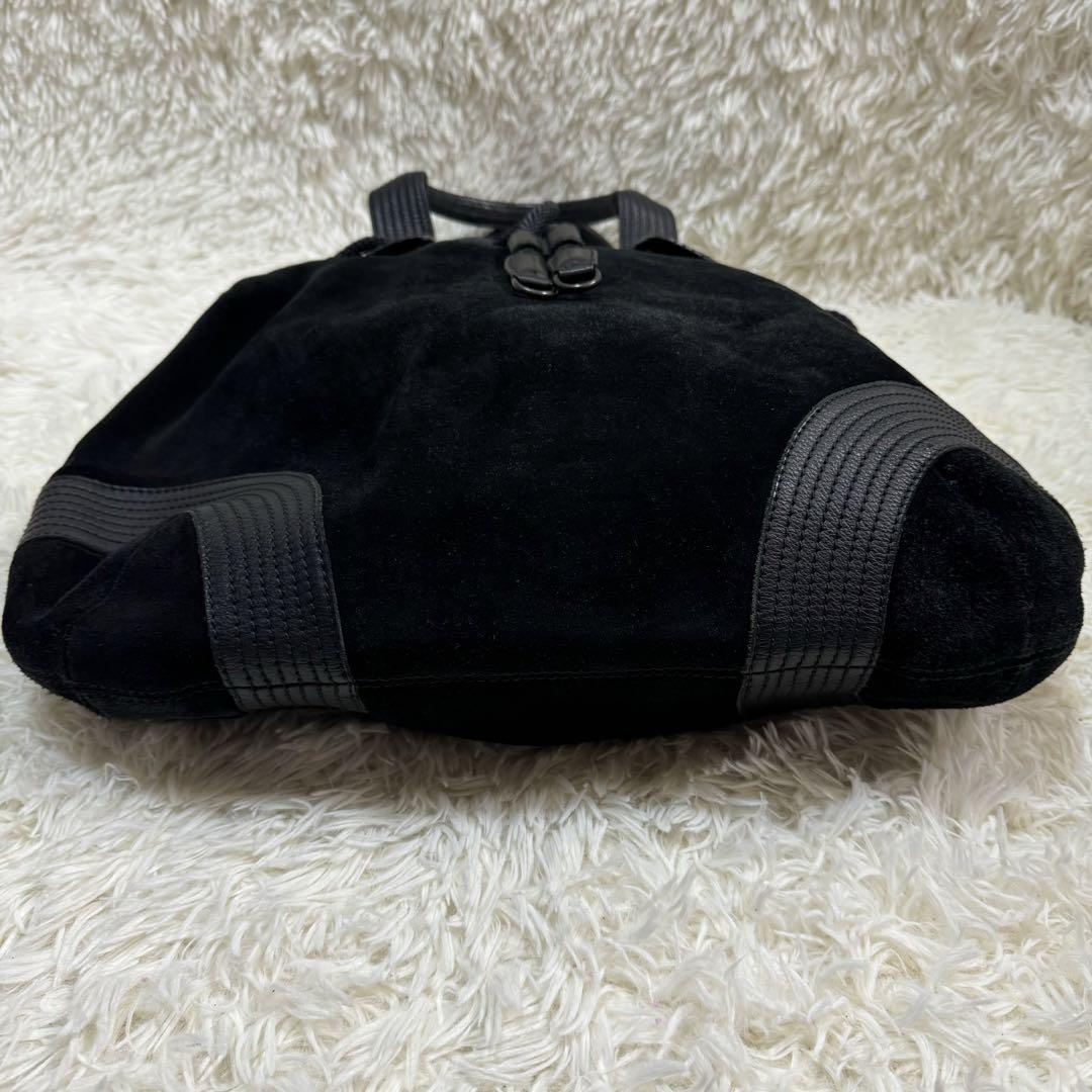 BOTTEGA VENETA ハンドバッグ　スエード　レザー　黒　大容量