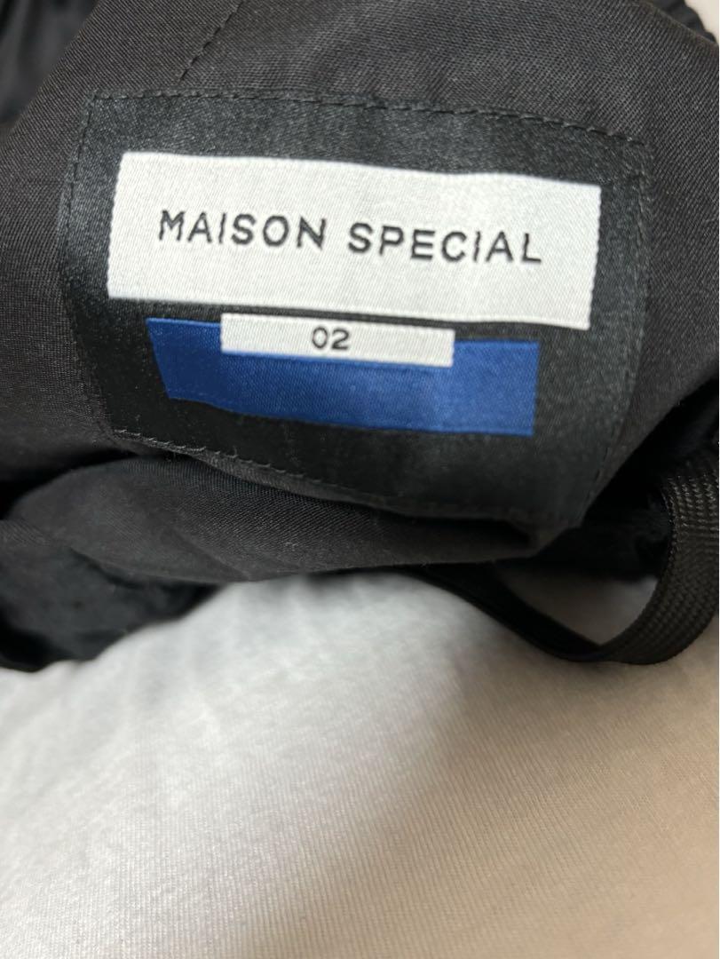 【MAISON SPECIAL】ハイカウントウールプライムワイドカーゴパンツ
