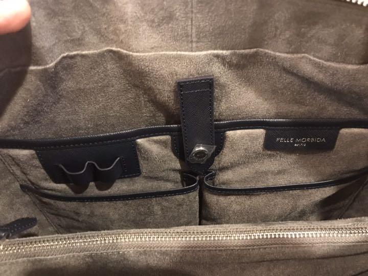PELLE 新品 ネイビービジネスバッグ 93fmR-m69559208590 MORBIDA ペッレモルビダ セール好評