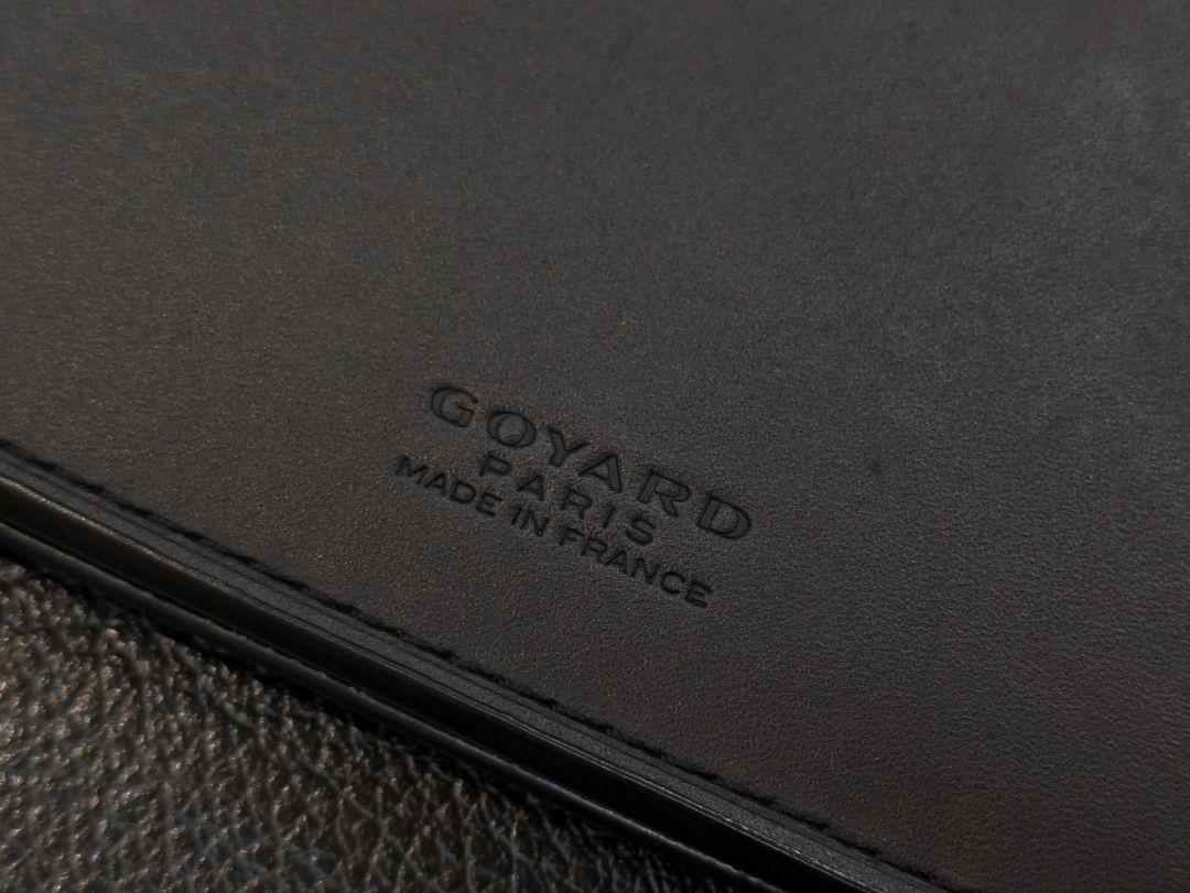 GOYARD◎リシュリュー/ヘリンボーン/黒×黄/長財布