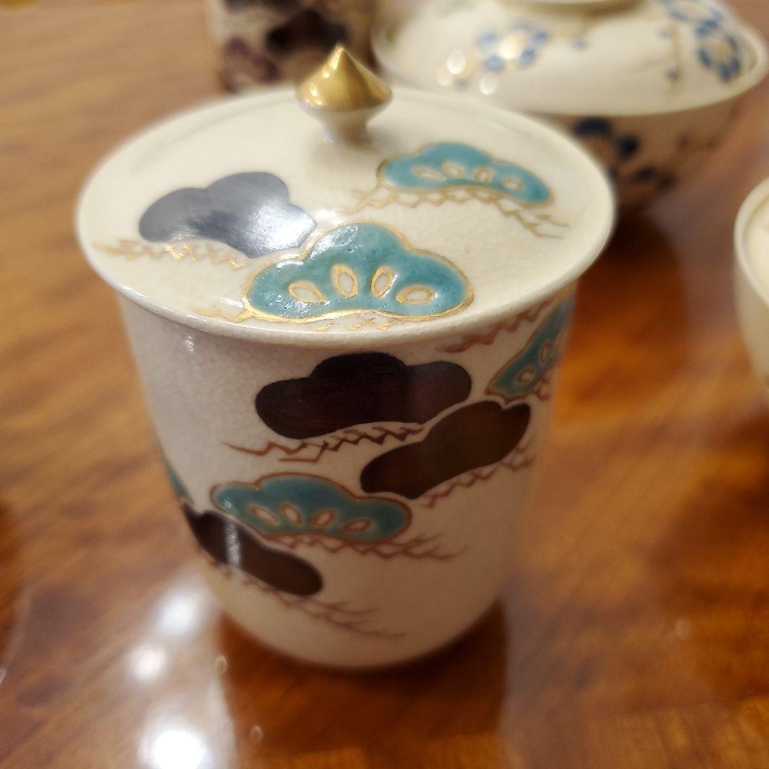 音羽茶碗、湯飲み、急須セット