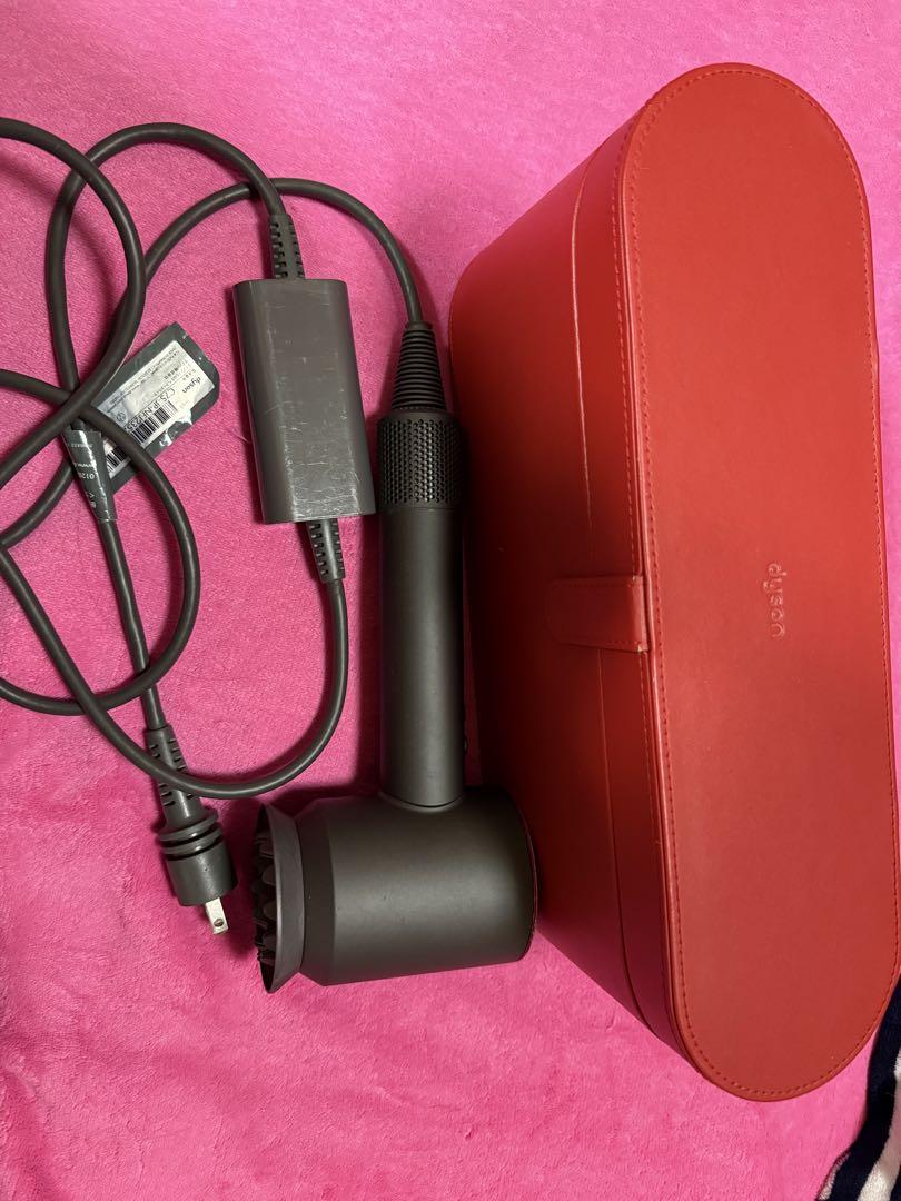 『ジャンク品』ヘアドライヤー ダークグレー ピンクノズル