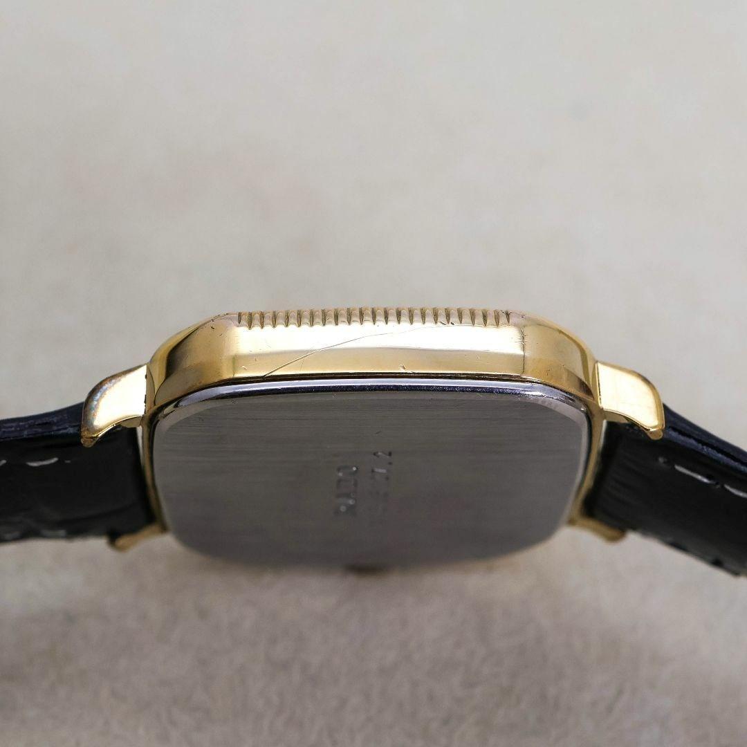 稼働 RADO 腕時計 スクエア アンティーク デイト レディース レザー166