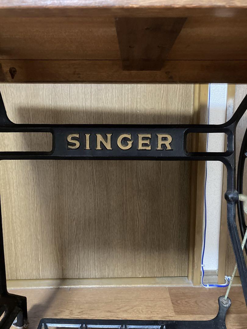 ★ 【引取り限定】ミシン台 アンティーク テーブル　SINGERの脚机　おしゃれ