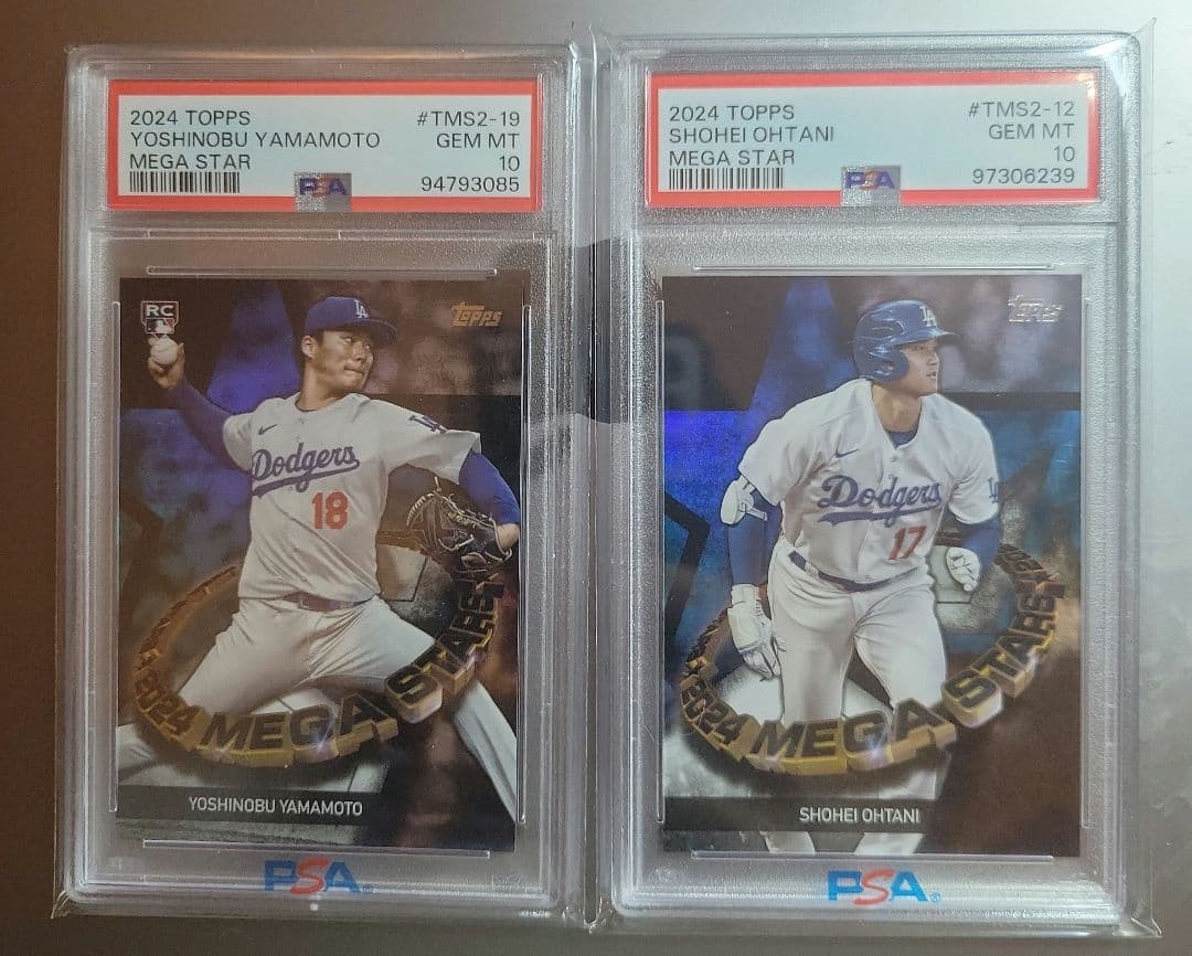【PSA10】大谷翔平/山本由伸 2024 TOPPS MEGA STAR