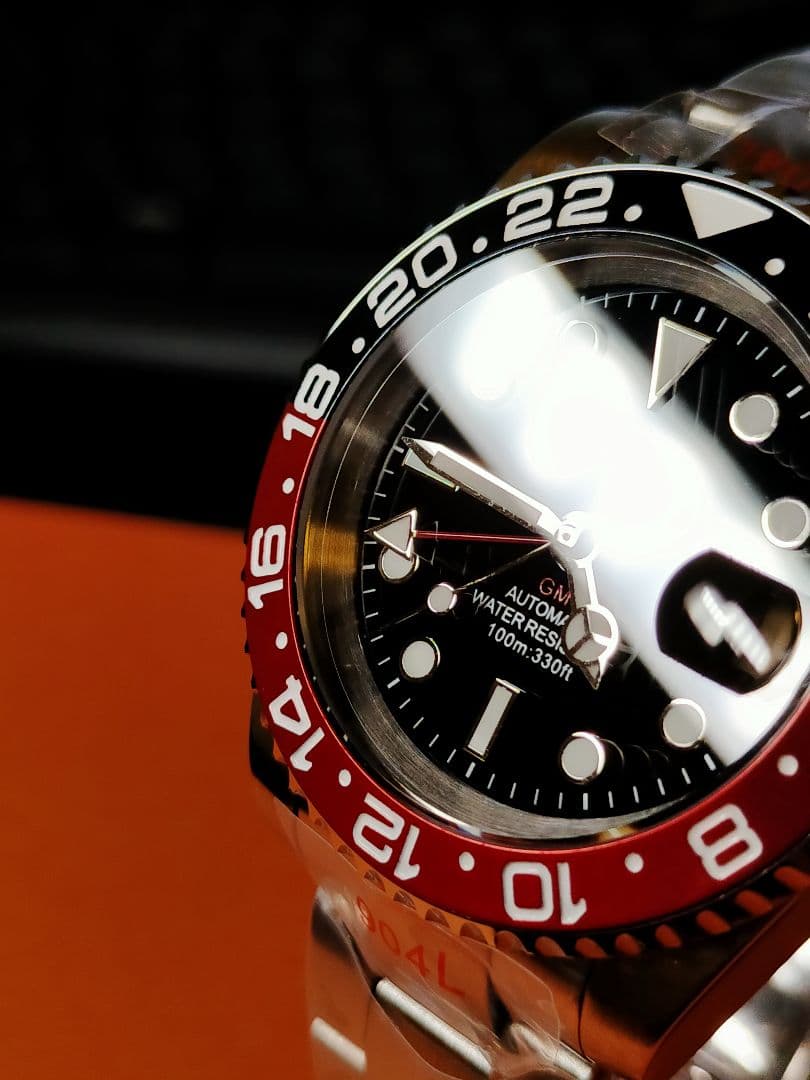 レッド MＯD 組み立セット カスタム 自動巻き NH34 サブマリ GMT