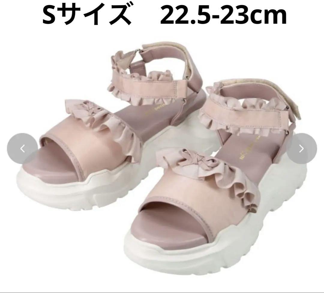 青木美沙子 しまむら 厚底スポーツサンダル ピンク スポサン