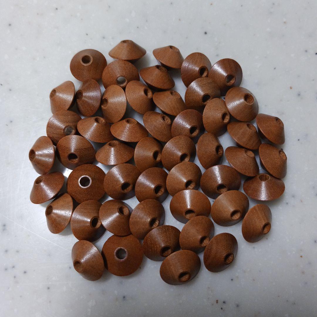 そろばん玉 そろばん玉キーホルダー 樺玉50個 ハンドメイド