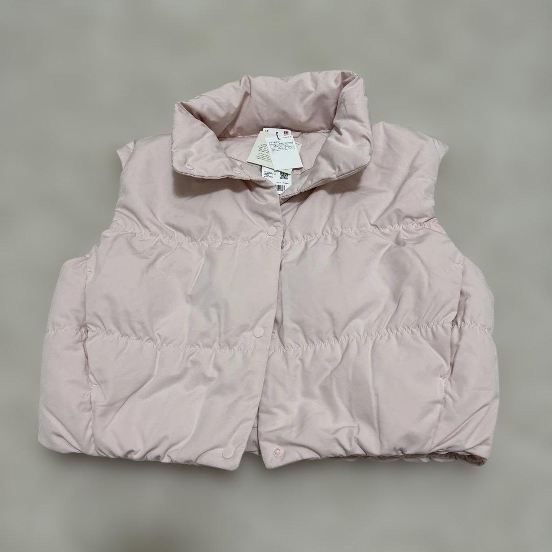 UNIQLO C ダウンクロップドベスト ピンク SS UNIQLO
