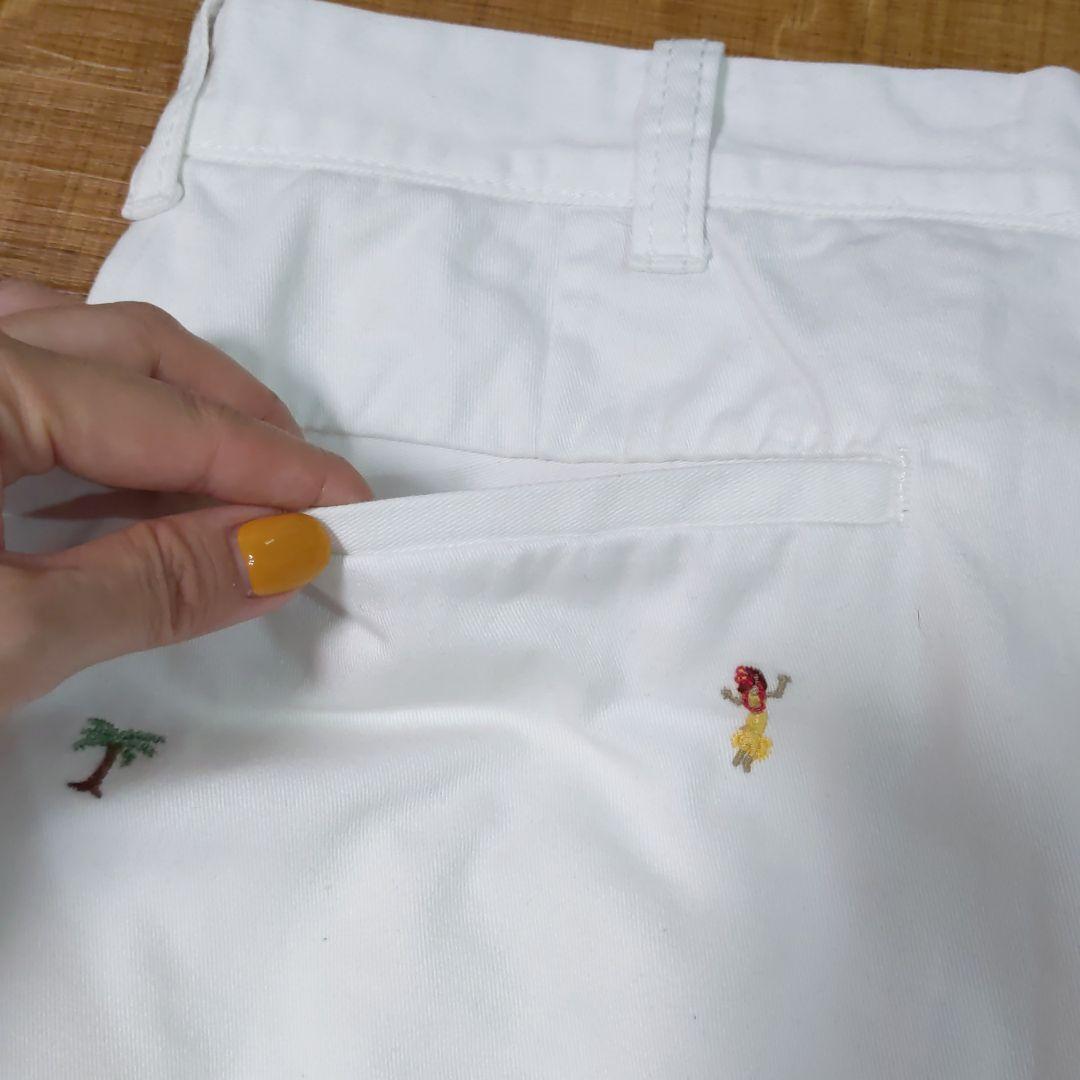 ◇J.CREW◇ジェイクルーアロハ柄ホワイトコットンハーフパンツ - メルカリ