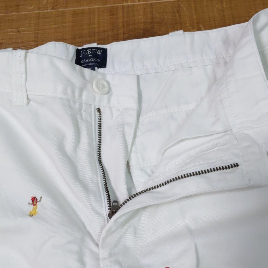 ◇J.CREW◇ジェイクルーアロハ柄ホワイトコットンハーフパンツ - メルカリ