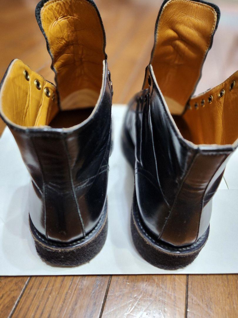 REGULATION Yohji Yamamoto 黒バイカーブーツ靴ひも欠損