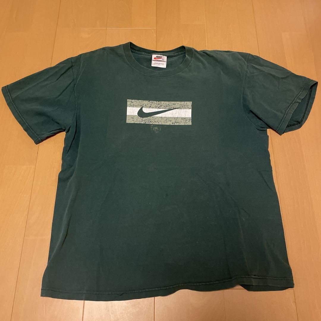 【90's】Nike シルバータグ　ダークグリーン Tシャツ M
