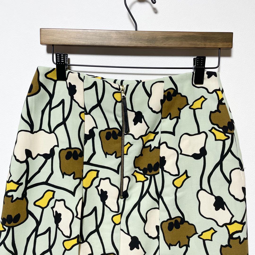 MARNI マルニ スカート 総柄 花柄 薄いグリーン 38 Mサイズ