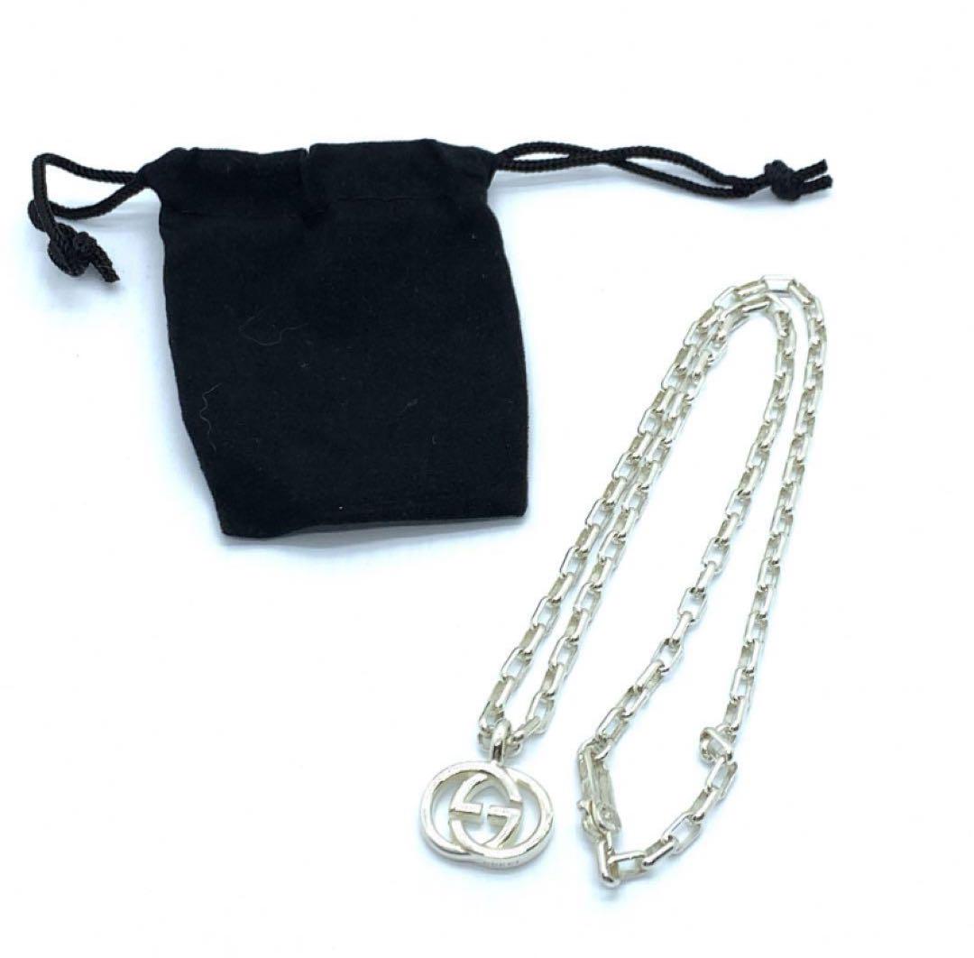 ☆美品☆GUCCI インターロッキングg ネックレス #12109y132