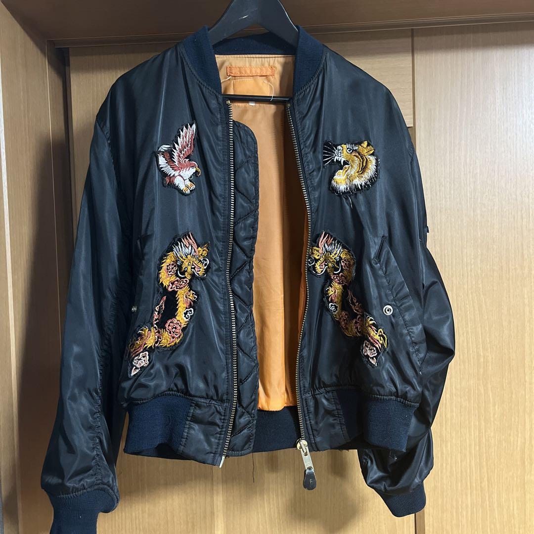 ヴィンテージMA-1 スカジャン 刺繍