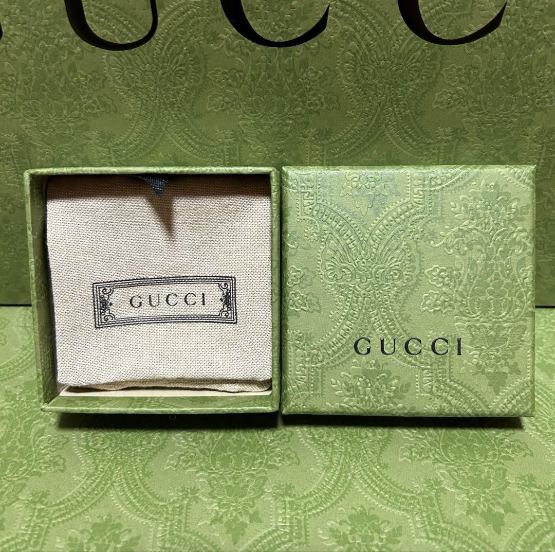 新品 未使用 GUCCI グッチ ロゴ エナメル リング 指輪 20号 シルバー