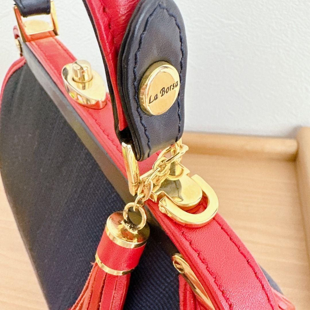 希少 ヴィンテージ イタリア La Borsa ラボルサ ハンドバッグ 赤 希少 ヴィンテージ イタリア La Borsa ラボルサ ハンドバッグ 赤
