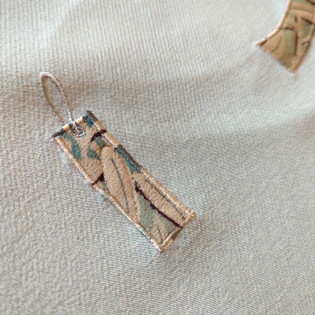 着物　袷　御召　短冊　刺繍