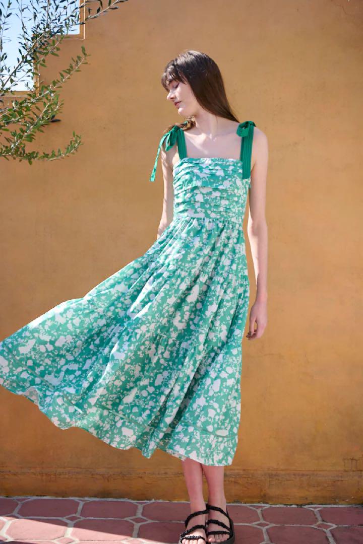 Sandra Floral-print long dress