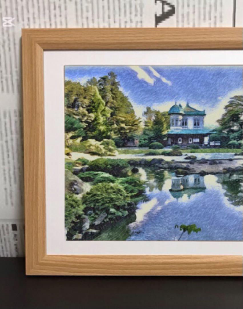 ジブリアート2 借りぐらしのアリエッティより「盛美園」25cm×34cm額装