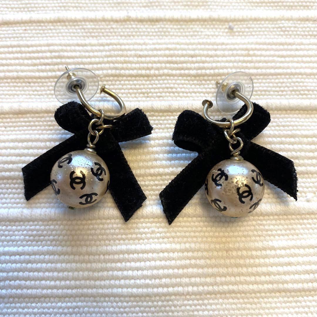 CHANEL シャネル ピアス 黒 - 4500125A0078 シャネル CHANELピアスBLACK