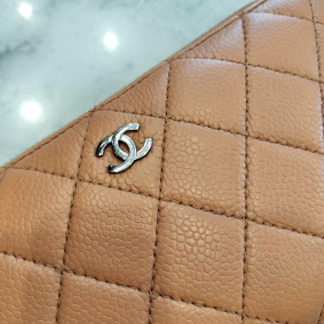 男の子向けプレゼント集結 CHANEL ソフトキャビアスキン 長財布 ラウンドファスナー 小物