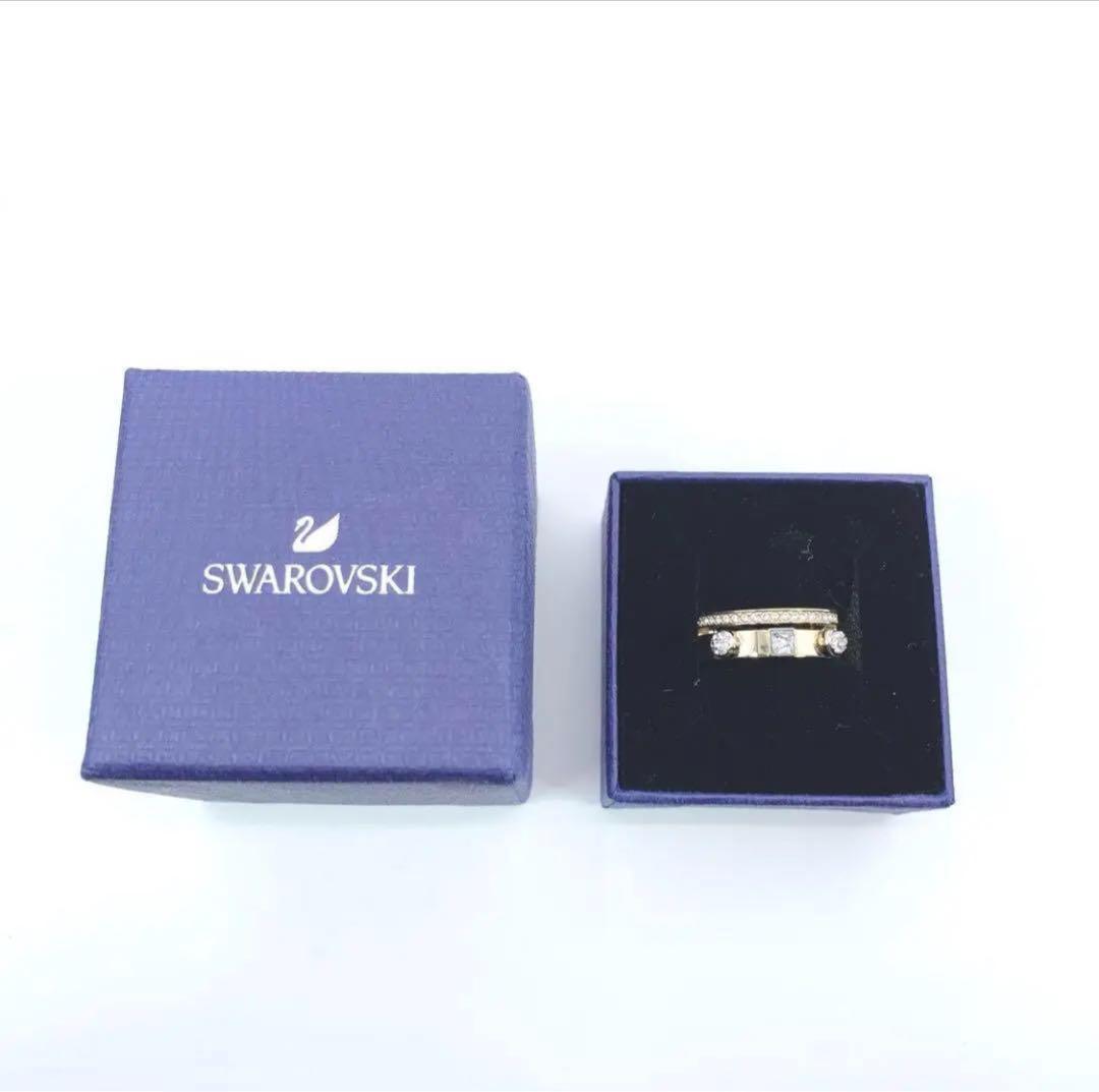 箱付き　SWAROVSKI　スワロフスキー　ゴールド　リング　指輪　ストーン