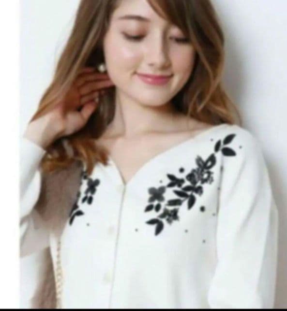 Apuweiser-riche Vネック 長袖カーディガンM Apuweiser-riche