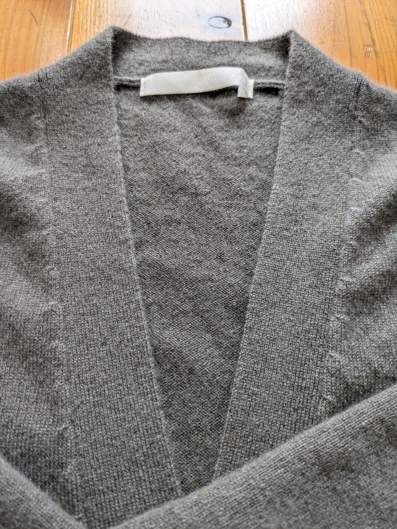 カシミヤカーディガン カーキ色48