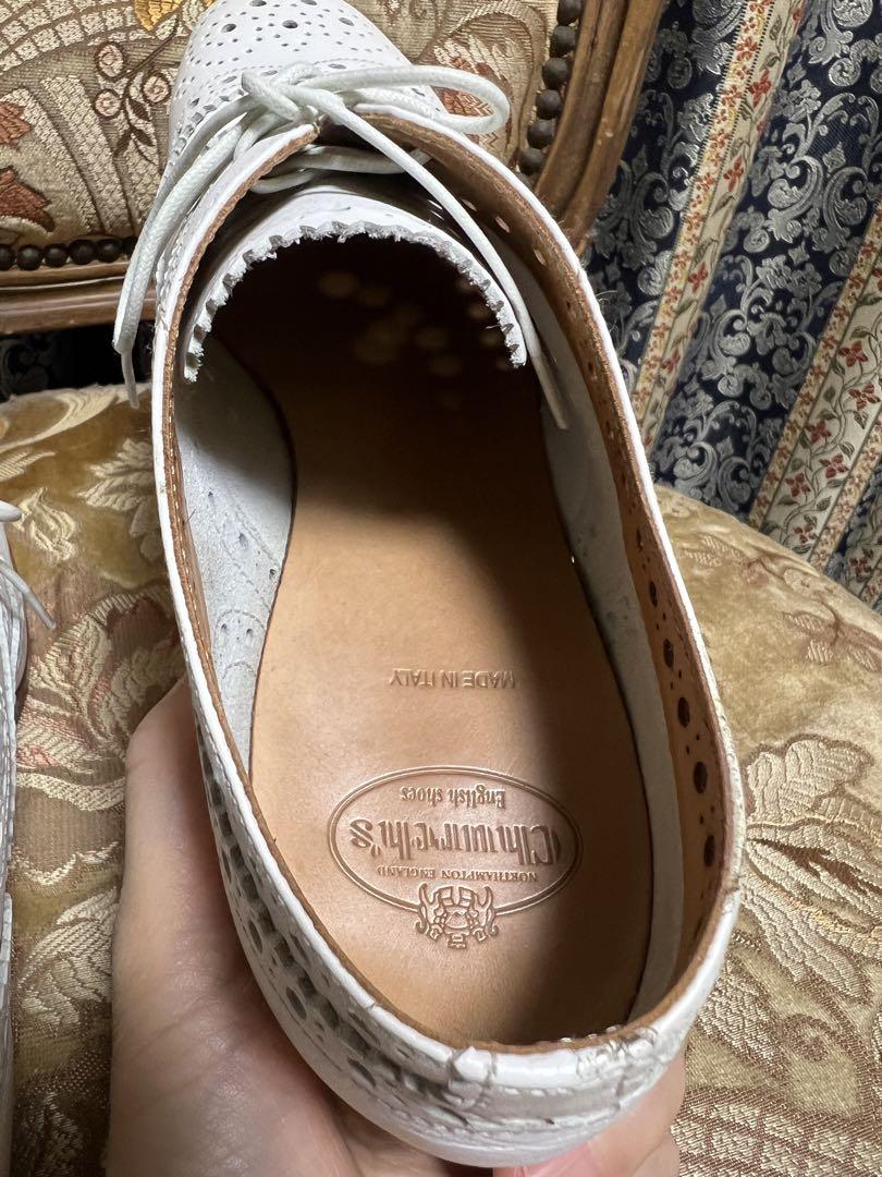 美品Church'sチャーチ アンラインドBURWOODホワイトフルブローグ