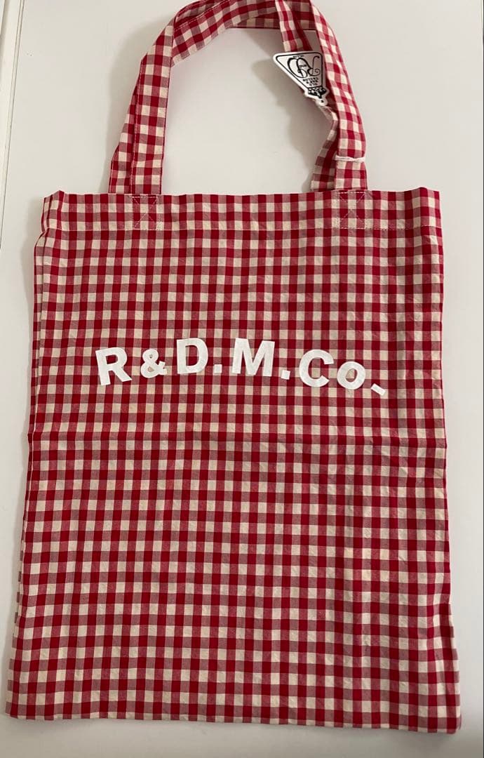 R&D.M.Co-今期新品未使用GINGHAM CHECKI TOTE BAG