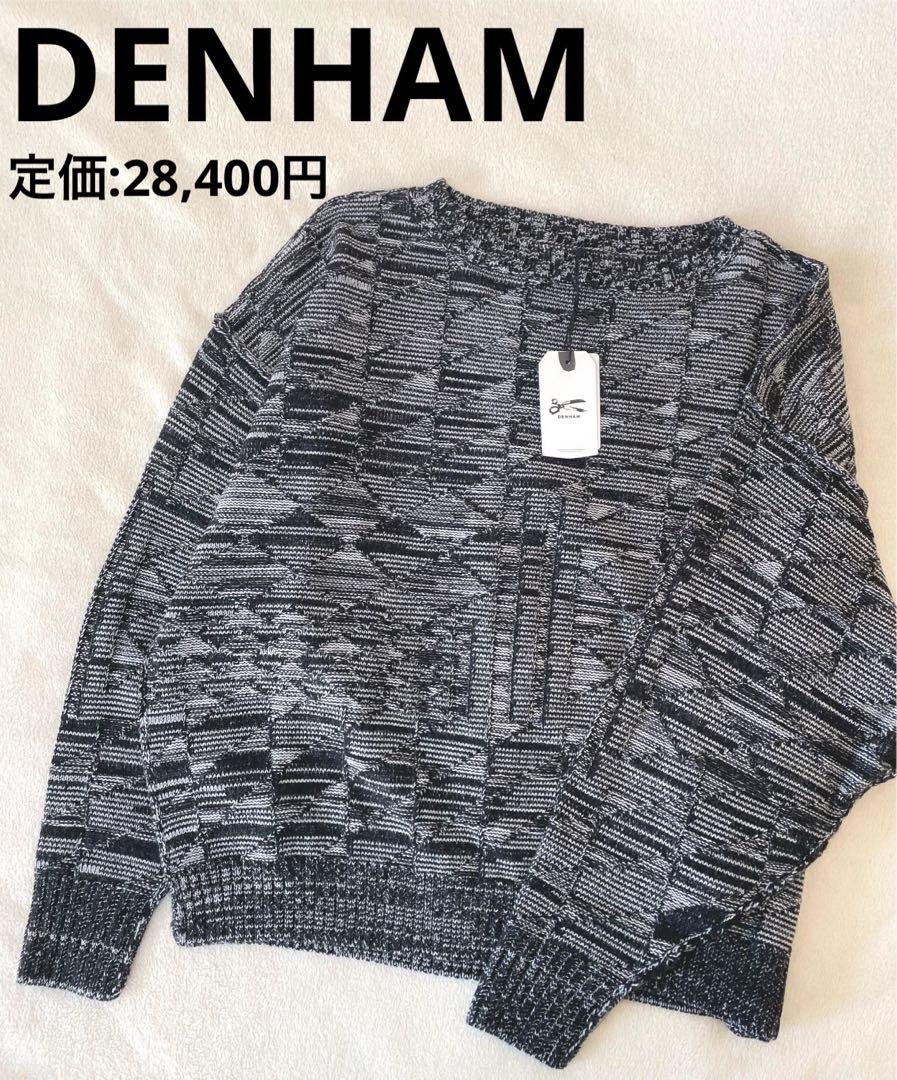 DENHAM(デンハム)⭐️ウールニットセーター⭐️黒⭐️ウール100%⭐️新品タグ付き