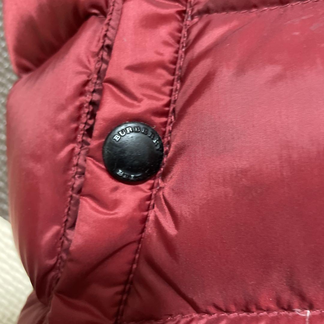 【超美品】BURBERRY BRITT 赤 ダウンベスト フード付　Sサイズ