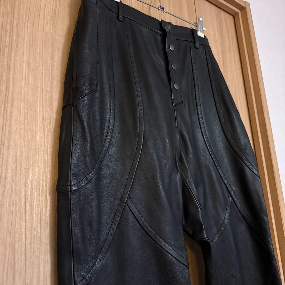 【新品】ブラックレザーパンツ