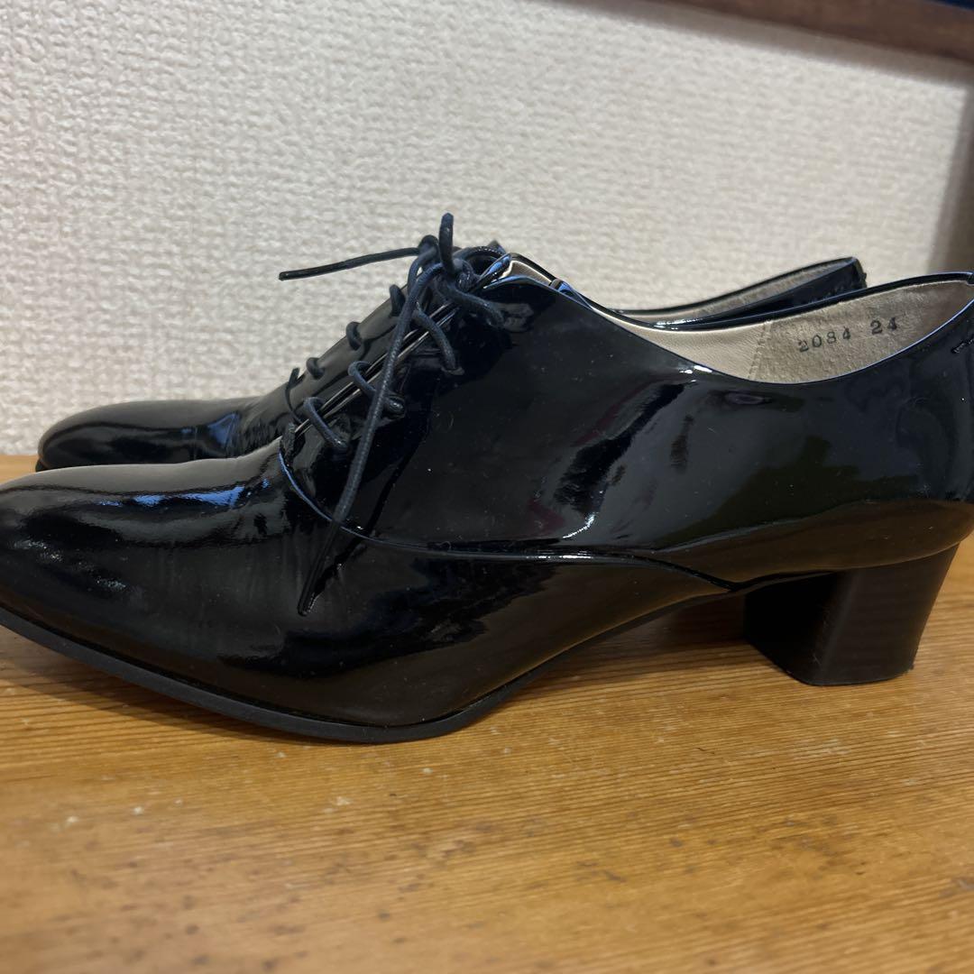 【未使用級】MARGARET HOWELL レースアップシューズ（24）革靴　黒 MARGARET HOWELL ブラックレースアップシューズ 24cm - メルカリ