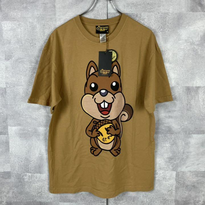 お得送料無料 新品タグ付き リス ブラウン Sサイズ hYsCD-m69640324455 Drew house Tシャツ 即納